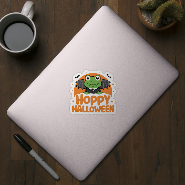 Hoppy Halloween | Batwing Frog Spooky Season by DefineWear